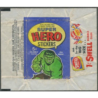 1967 Philadelphia Super Hero Stickers Wrapper