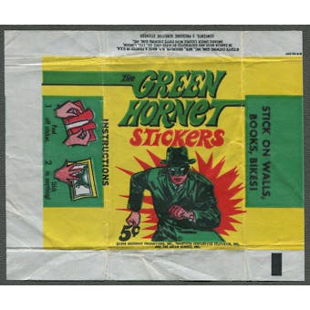 1966 Topps The Green Hornet Stickers Wrapper