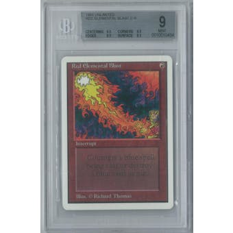 Magic the Gathering Unlimited Red Elemental Blast BGS 9 (9.5, 9.5, 9.5, 8.5)