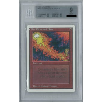 Magic the Gathering Unlimited Red Elemental Blast BGS 9 (9.5, 9.5, 8.5, 9.5)