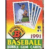 1991 Bowman Baseball Wax Box