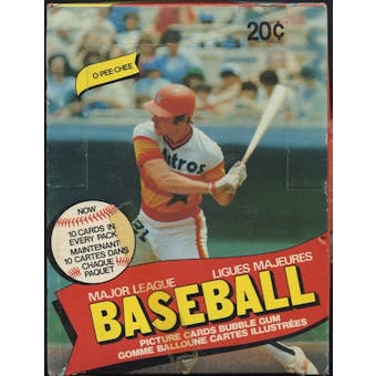 1980 O-Pee-Chee Baseball Wax Box