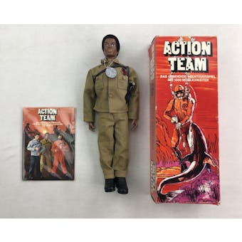 Action Man Team Tom Stone Black Figure with Uniform in German Original Box