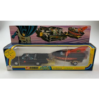 Corgi Batman Gift Set 3 Batmobile and Batboat - 1976 All Original!