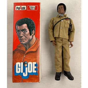 GI Joe Polistil Action Team Black Figure with Original Box
