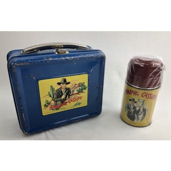 1950 Aladdin Hopalong Cassidy Blue Lunchbox & Thermos