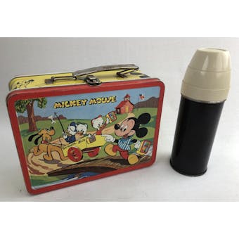 1954 ADCO Disney Mickey Mouse & Donald Duck Lunchbox & Thermos