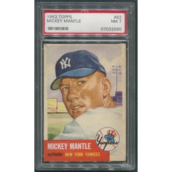 1953 Topps Baseball #82 Mickey Mantle PSA 7 (NM)
