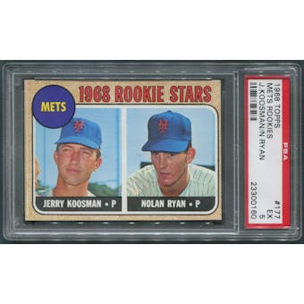 1968 Topps Baseball #177 Nolan Ryan Rookie PSA 5 (EX)