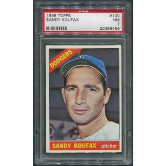 1966 Topps Baseball #100 Sandy Koufax PSA 7 (NM)