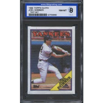 1988 Topps Cloth Baseball Joel Skinner ISA 8 (NM-MT) *3060 (Test Set)