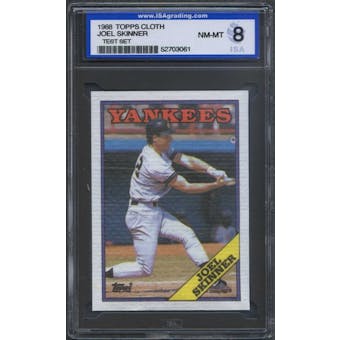 1988 Topps Cloth Baseball Joel Skinner ISA 8 (NM-MT) *3061 (Test Set)