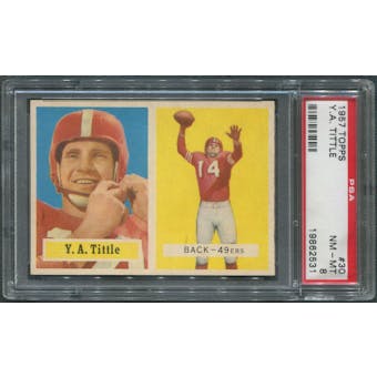 1957 Topps Football #30 Y.A. Tittle PSA 8 (NM-MT)