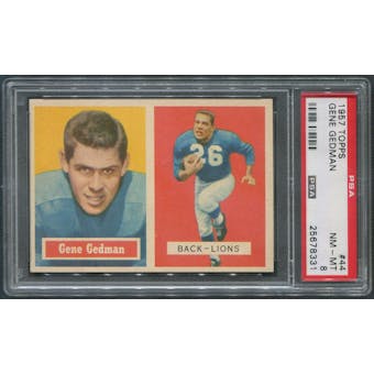 1957 Topps Football #44 Gene Gedman Rookie PSA 8 (NM-MT)