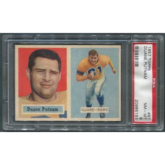1957 Topps Football #87 Duane Putnam Rookie PSA 8 (NM-MT)