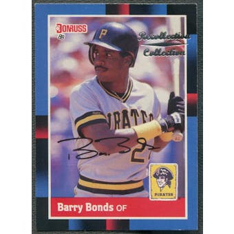 2001 Donruss Recollection #BB1 Barry Bonds 1988 Donruss Auto #14/25
