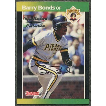 2001 Donruss Recollection #BB1 Barry Bonds 1989 Donruss Auto #01/25