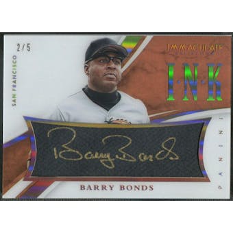 2015 Immaculate Collection #25 Barry Bonds Immaculate Ink Holo Gold Auto #2/5