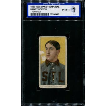 1909-11 T206 Sweet Caporal Harry Howell (Portrait) ISA 1 (PR-FR) *8470