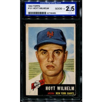 1953 Topps Baseball #151 Hoyt Wilhelm ISA 2.5 (GOOD+) *8485