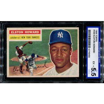 1956 Topps Baseball #208 Elston Howard ISA 5.5 (EX+) *8493
