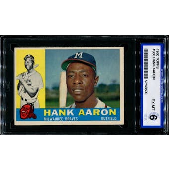 1960 Topps Baseball #300 Hank Aaron ISA 6 (EX-MT) *8500