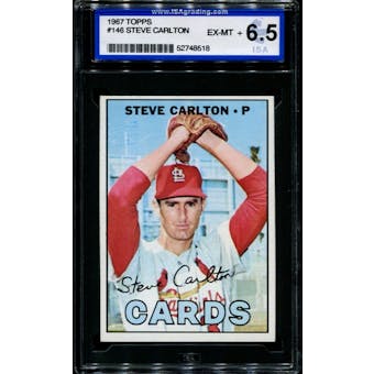 1967 Topps Baseball #146 Steve Carlton ISA 6.5 (EX-MT+) *8518