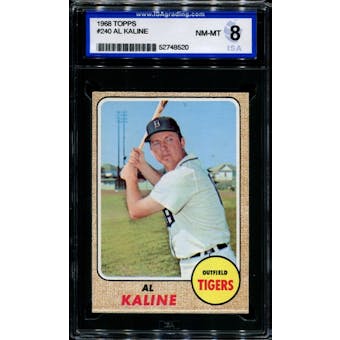 1968 Topps Baseball #240 Al Kaline ISA 8 (NM-MT) *8520