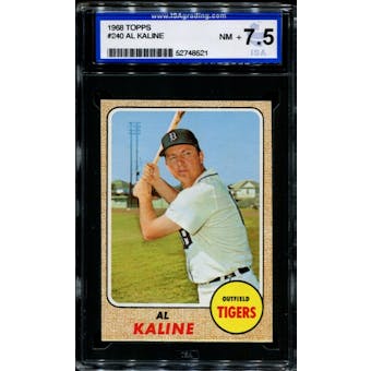 1968 Topps Baseball #240 Al Kaline ISA 7.5 (NM+) 8521