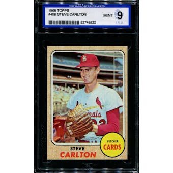 1968 Topps Baseball #408 Steve Carlton ISA 9 (MINT) *8522