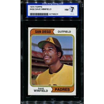 1974 Topps Baseball #456 Dave Winfield Rookie ISA 7 (NM) *8524