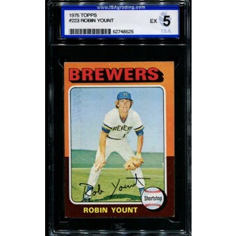 1975 Topps Baseball #223 Robin Yount Rookie ISA 5 (EX) *8525