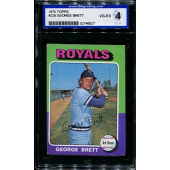 1975 Topps Baseball #228 George Brett Rookie ISA 4 (VG-EX) *8527
