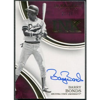 2016 Immaculate Collection Collegiate #2 Barry Bonds Immaculate INK Auto #21/25
