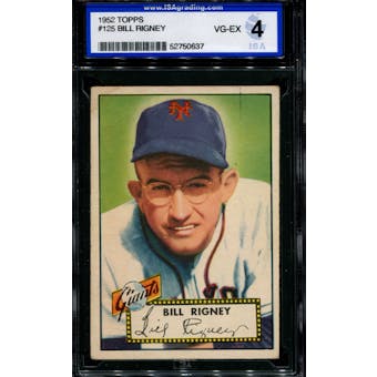 1952 Topps Baseball #125 Bill Rigney ISA 4 (VG-EX) *0637