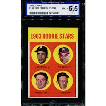 1963 Topps Baseball #169 Rookie Stars ISA 5.5 (EX+) *0682