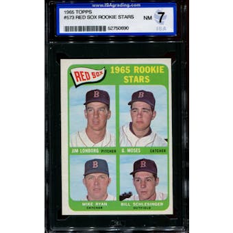 1965 Topps Baseball #573 Red Sox Rookie Stars (Jim Lonborg) ISA 7 (NM) *0690