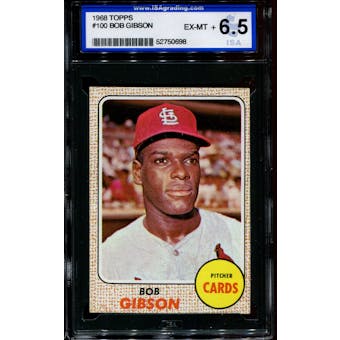 1968 Topps Baseball #100 Bob Gibson ISA 6.5 (EX-MT+) *0698