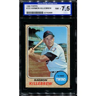 1968 Topps Baseball #220 Harmon Killebrew ISA 7.5 (NM+) *0699