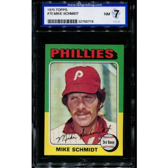 1975 Topps Baseball #70 Mike Schmidt ISA 7 (NM) *0719