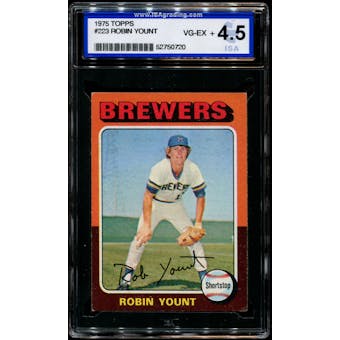 1975 Topps Baseball #223 Robin Yount Rookie ISA 4.5 (VG-EX+) *0720