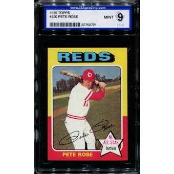 1975 Topps Baseball #320 Pete Rose ISA 9 (MINT) *0721