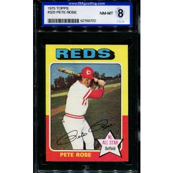 1975 Topps Baseball #320 Pete Rose ISA 8 (NM-MT) *0722