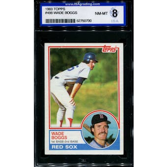 1983 Topps Baseball #498 Wade Boggs Rookie ISA 8 (NM-MT) *0730