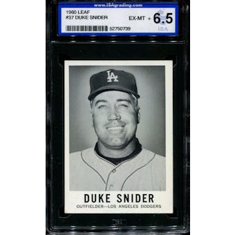1960 Leaf Baseball #37 Duke Snider ISA 6.5 (EX-MT+) *0739