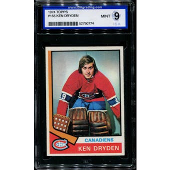 1974/75 Topps Hockey #155 Ken Dryden ISA 9 (MINT) *0774