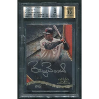 2017 Topps Tier One #T1ABB Barry Bonds Silver Ink Auto #10/10 BGS 9 (MINT)
