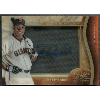 2017 Topps Tier One #C1ABB Barry Bonds Clear One Auto #1/5
