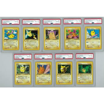 Pokemon Pikachu World Collection - Complete Set 7 PSA 10 GEM MINT and 2 PSA 8