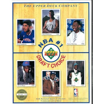 1991 12th Annual National Sports Collectors Commemorative Sheet "NBA 1st Draft Choice"